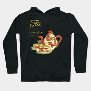 Tea set with a hand drawn circles in pantone colors 2021 Hoodie